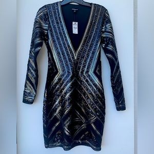 Express Sequin MIidi Dress New with Tags